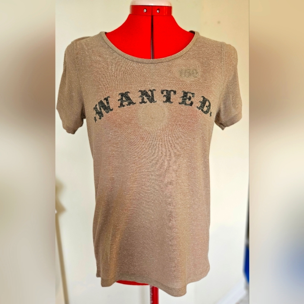 Beige WANTED Graphic Tee
